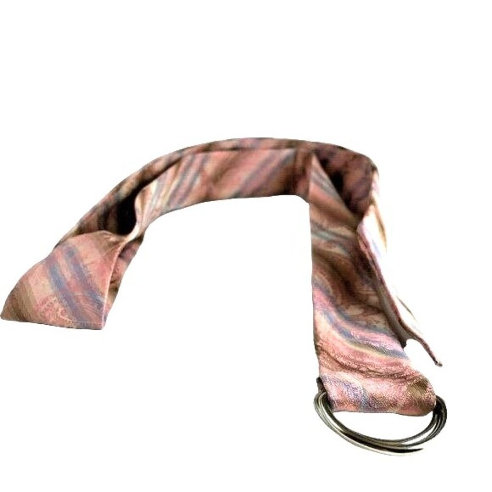 Italian UMO LORENZO belt paisley pink fabric sash fashion Italy Designer Unique - Picture 6 of 9